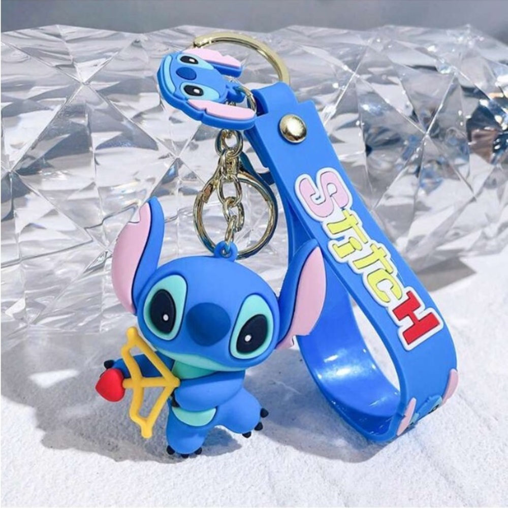 Stitch Blue Keychain/Hang on Book bag/Hang from your pock   nwt